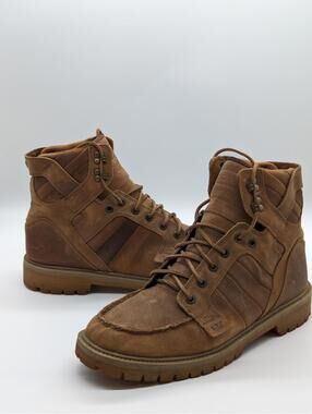 Supra Skywalk Muska 001 Leather Boots Distressed Khaki Brown Size 12 M Lace Up